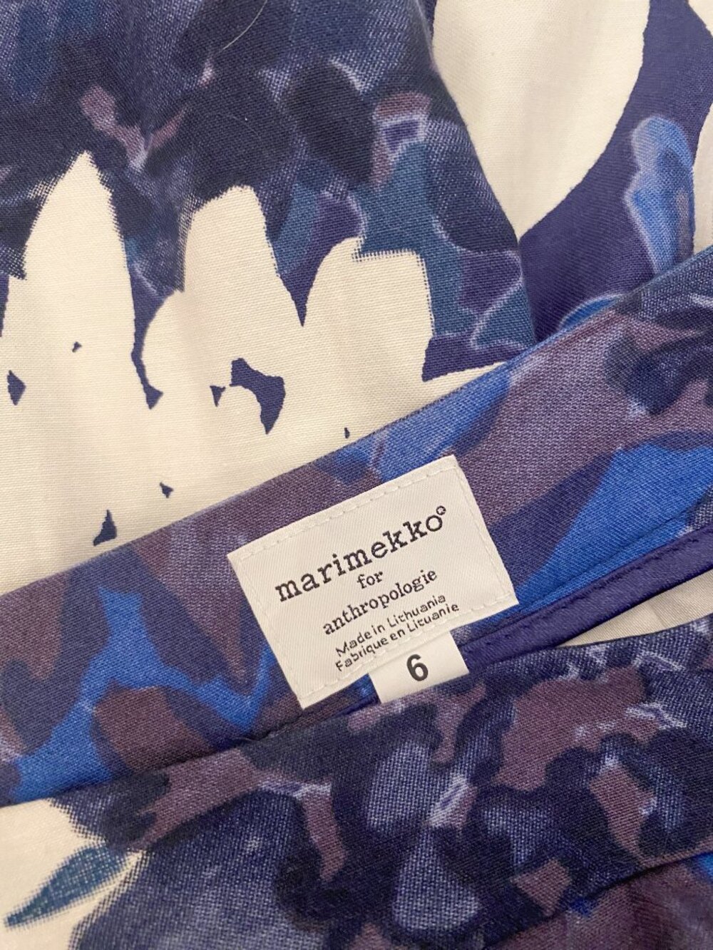 Rare Collab! MARIMEKKO for Anthropologie Abstract Floral Pleated Midi Skirt 6 - Picture 4 of 7